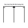 Aluflex 80 ray đôi trên màu đen 3m Hafele 403.75.389 1 Aluflex 80 ray đôi trên màu đen 3m Hafele 403.75.389