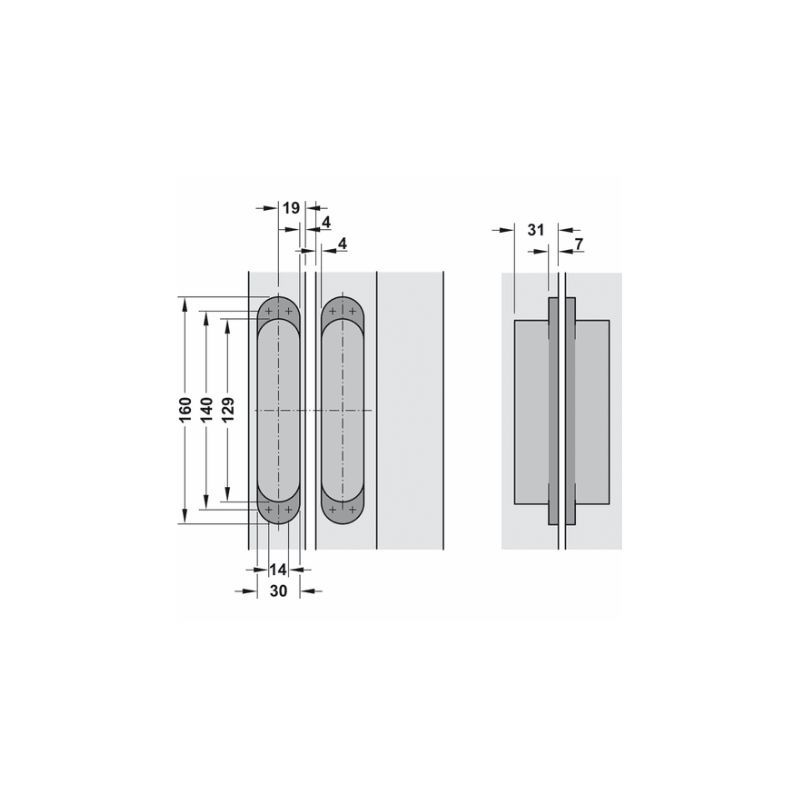Bản lề âm mạ chrome mờ HÄFELE 927.91.834 4 Ảnh Bản lề âm mạ chrome mờ HÄFELE 927.91.834