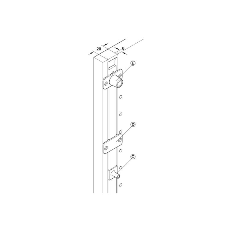 Bas dẫn hướng Hafele 237.23.006 6 Ảnh bas dẫn hướng Hafele 237.23.006