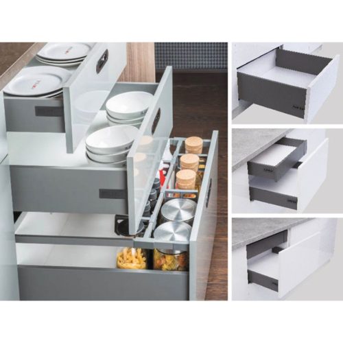Hình ảnh Ray Hộp Alto-S Giảm Chấn H80mm Hafele 552.55.318
