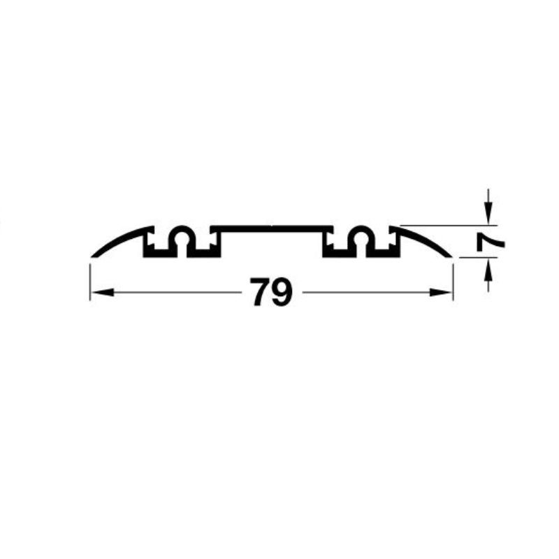 Aluflex 80 ray đôi trượt dưới Hafele 403.75.398 3 Kích thước Aluflex 80 ray đôi trượt dưới màu đen 3m hafele 403.75.398