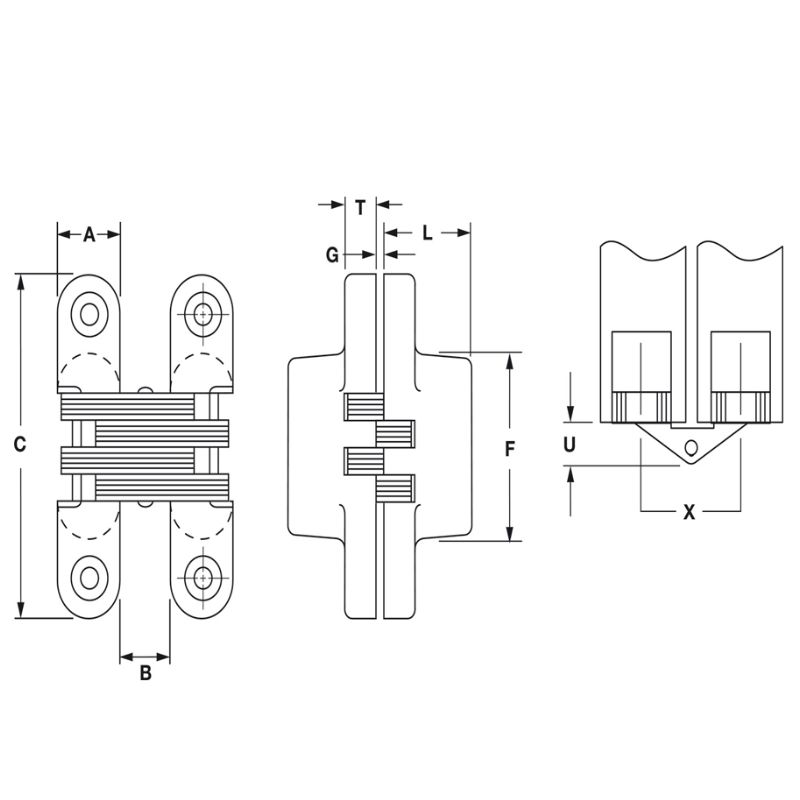 Bản Lề Âm Cho Cửa Gỗ Dày Hafele 341.07.718 5 Kích thước Bản Lề Âm Cho Cửa Gỗ Dày Hafele 341.07.718
