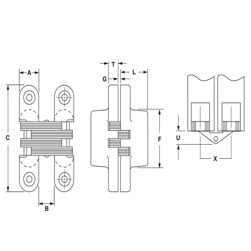 Bản Lề Âm Cho Cửa Gỗ Dày Hafele 341.07.736 5 Kích thước Bản Lề Âm Cho Cửa Gỗ Dày Hafele 341.07.736