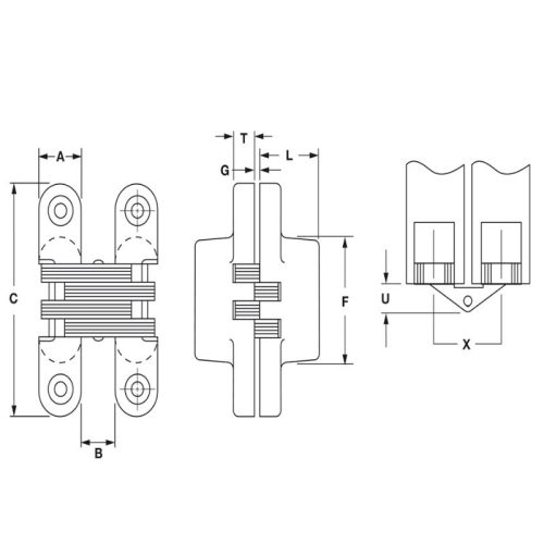 Bản Lề Âm Cho Cửa Gỗ Dày Hafele 341.07.745 7 Kích thước Bản Lề Âm Cho Cửa Gỗ Dày Hafele 341.07.745