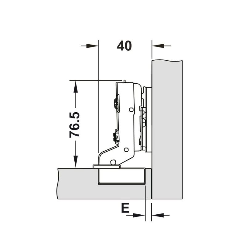 Bản lề lọt lòng Metalla SM 98º Hafele 334.25.000 6 Kích thước Bản lề lọt lòng Metalla SM 98º Hafele 334.25.000