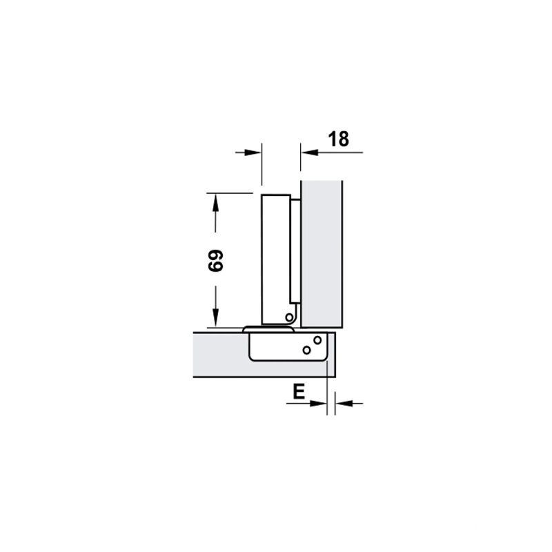 Bản lề tủ Metalla A Hafele 311.04.540 5 Kích thước Bản lề tủ Metalla A Hafele 311.04.540