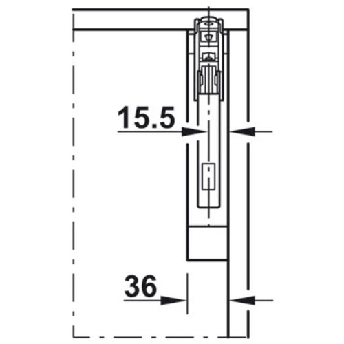 Bộ hộp lực Hafele 372.91.412 8 Kích thước bộ hộp lực Hafele 372.91.412