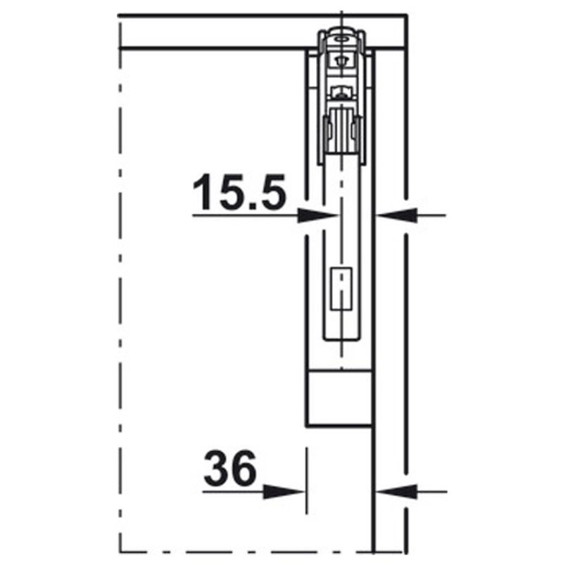 Bộ hộp lực Hafele 372.91.412 5 Kích thước bộ hộp lực Hafele 372.91.412