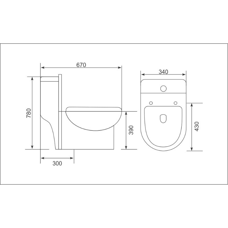 Bồn cầu Gorlde 3288 4 Kích thuớc bồn cầu Gorlde 3288