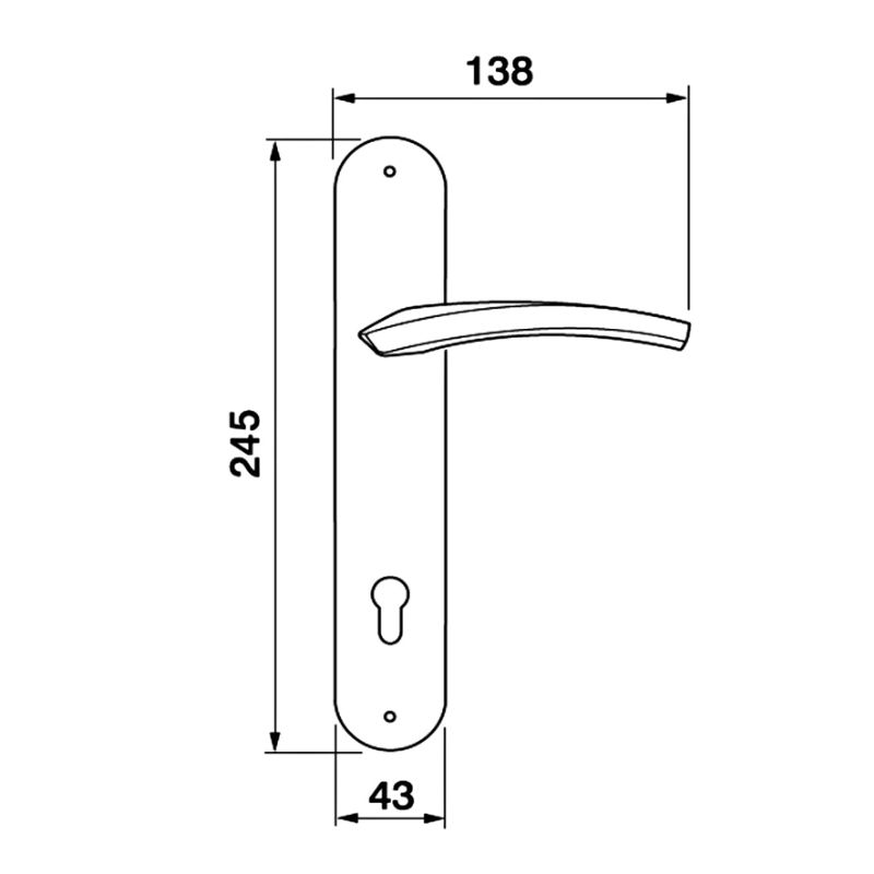 Tay nắm Hafele 901.79.057 C/C 72mm 4 Kích thước Tay nắm Hafele 901.79.057