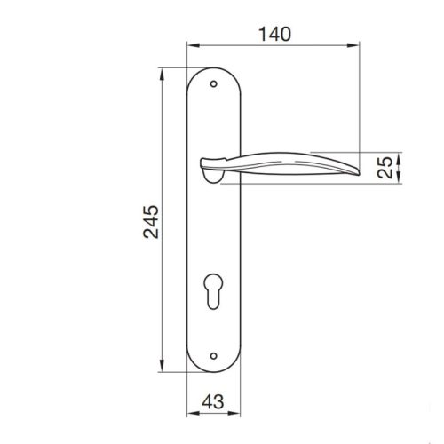 Tay nắm Hafele 901.79.080 C/C 72cm 7 Kích thước Ảnh Tay nắm Hafele 901.79.080