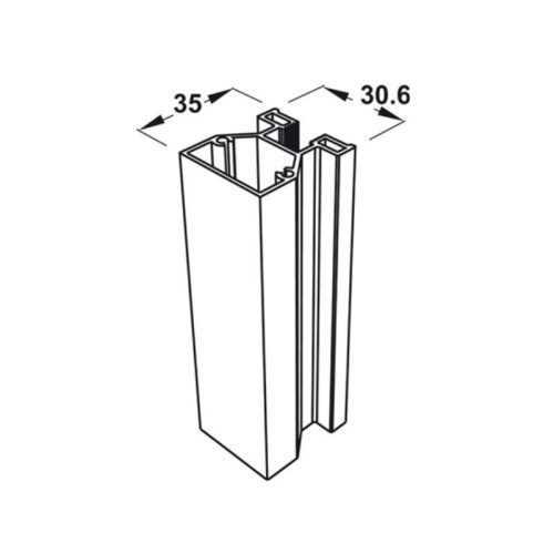 ALUFLEX 80 thanh nhôm Hafele 403.75.333 5 Kích thước ALUFLEX 80 thanh nhôm Hafele 403.75.333