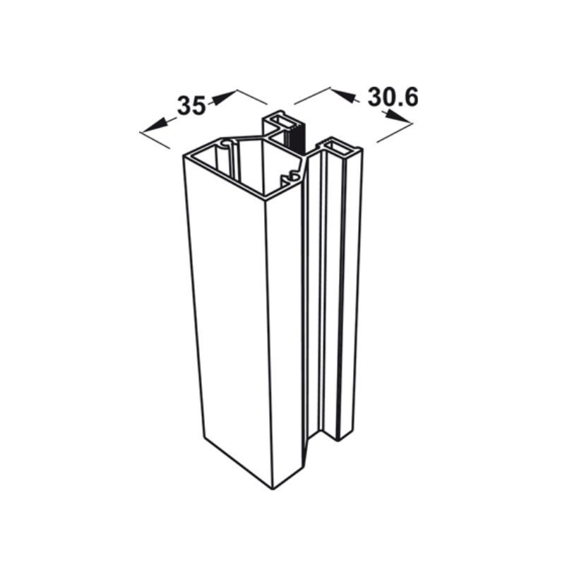 ALUFLEX 80 thanh nhôm Hafele 403.75.333 4 Kích thước ALUFLEX 80 thanh nhôm Hafele 403.75.333