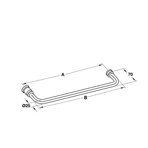 Tay nắm phòng tắm kính Hafele 903.12.371 7 Kích thước tay nắm phòng tắm kính Hafele 903.12.371