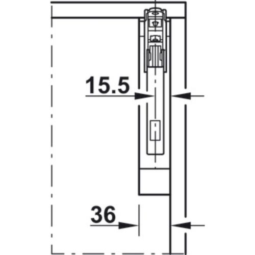 Lắp đặt tay nâng Hafele 372.91.411
