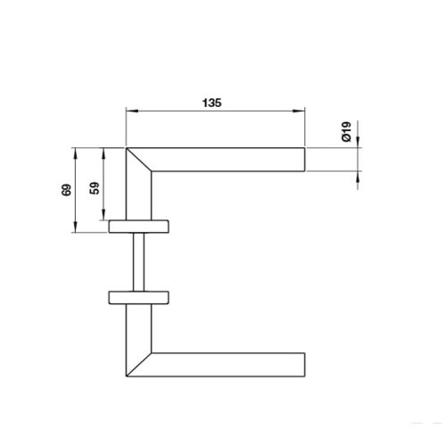 Tay nắm Hafele 903.99.821 đế dài C/C 72mm 6 Thông số Tay nắm Hafele 903.99.821