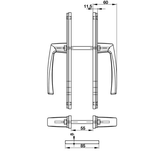 Tay nắm Hafele HL949C-92 905.99.626 6 Thông số Tay nắm Hafele HL949C-92 905.99.626