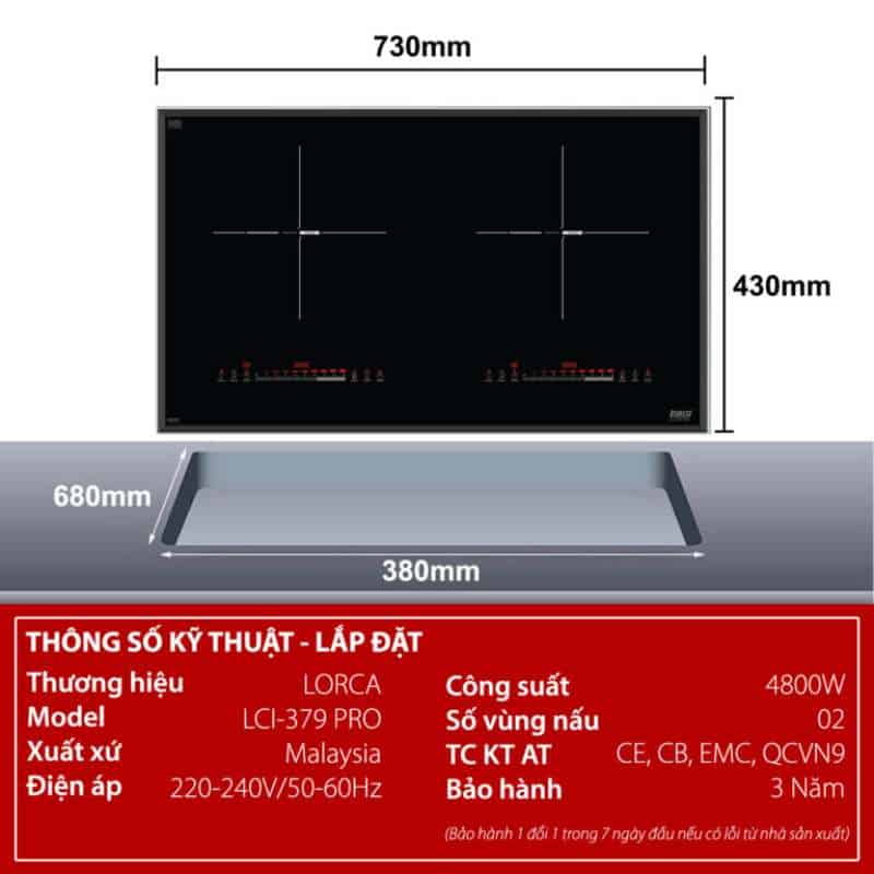 Bếp từ Lorca LCI 379 PRO 6 Bếp từ Lorca LCI 379 PRO - Ảnh 4