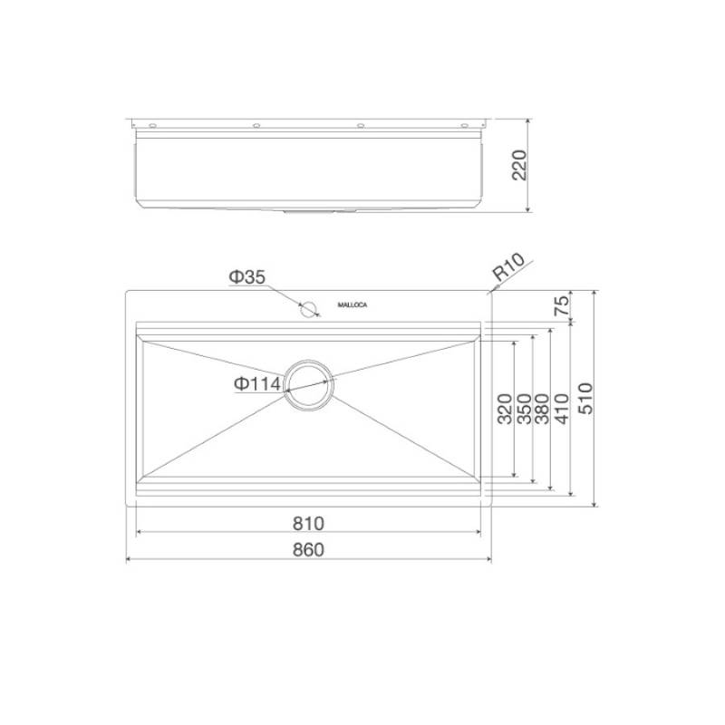Chậu rửa bát Malloca Slide MS861 6 Chậu rửa bát Malloca Slide MS861 - Ảnh 4