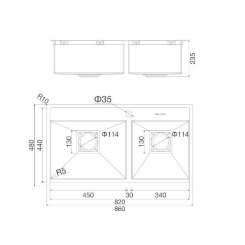 Chậu rửa chén Malloca MS6304ST 7 thong so chau rua chen malloca ms6304st