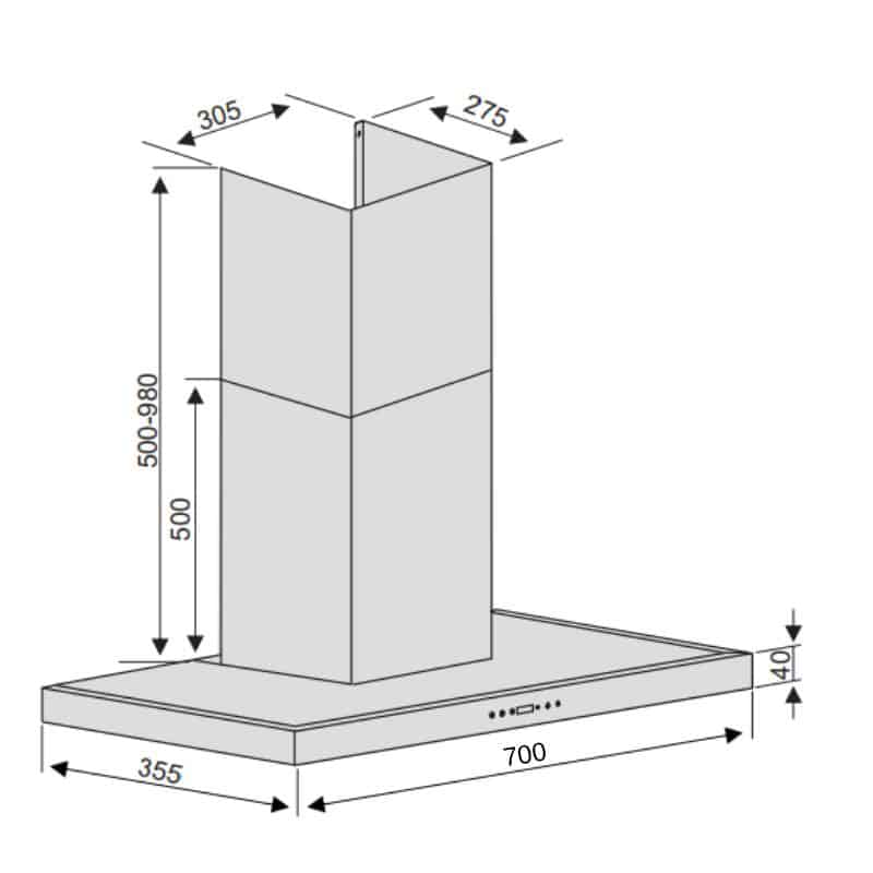 Máy hút mùi Lorca TA 3509C-70 cm 6 Máy hút mùi Lorca TA 3509C-70 cm - Ảnh 4