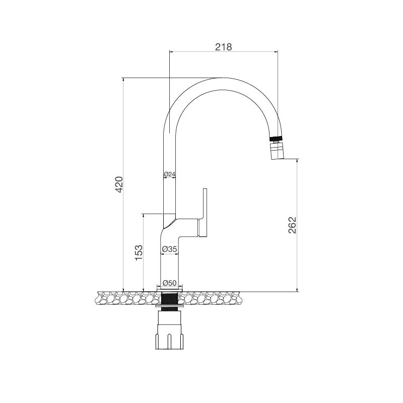 Vòi rửa bát Malloca K2202CR 4 Vòi rửa bát Malloca K2202CR - Ảnh 2