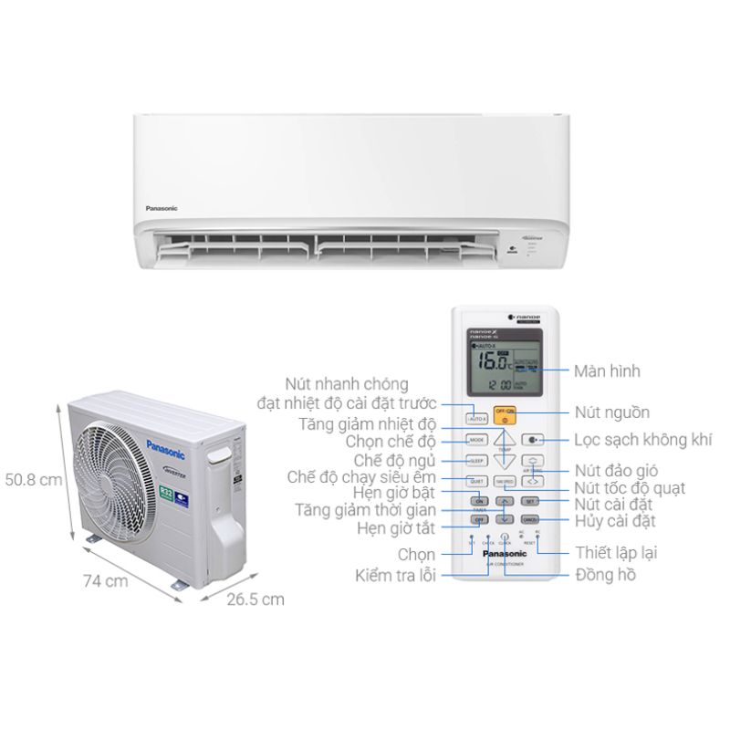 Máy lạnh treo tường Panasonic CU/CS-RU18CKH-8D 5 Máy lạnh treo tường Panasonic CU/CS-RU18CKH-8D - Ảnh 3