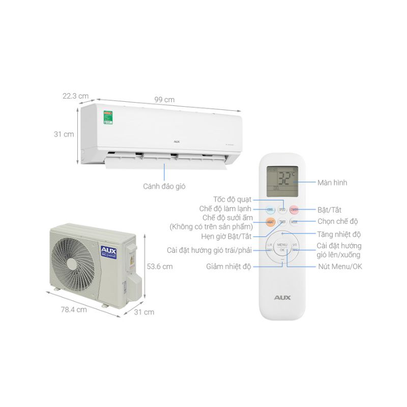 Máy lạnh AUX Inverter 2 HP AW18CAA4DI-5VN 6 Máy lạnh AUX Inverter 2 HP AW18CAA4DI-5VN - Ảnh 4