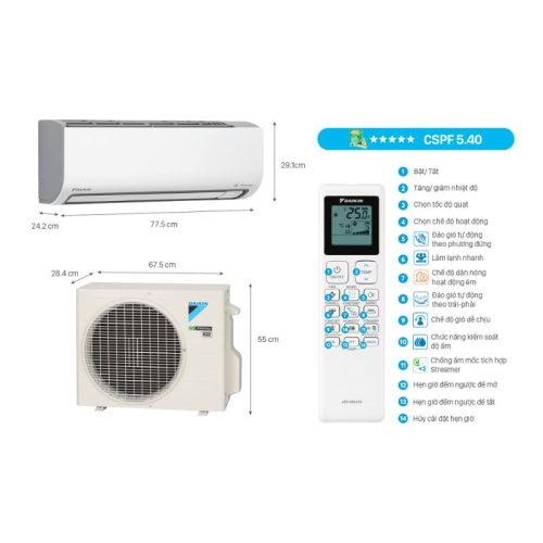 Điều hòa Daikin FTKF35ZVMV/RKF35ZVMV 9 thong so dieu hoa daikin ftkf35zvmv rkf35zvmv