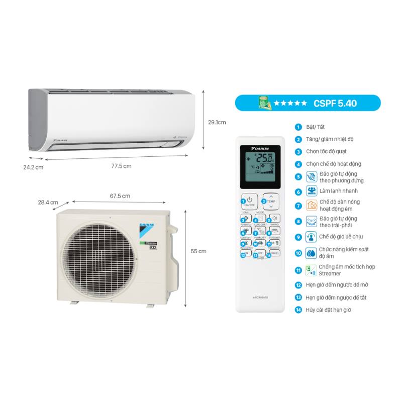Điều hòa Daikin FTKF35ZVMV/RKF35ZVMV 6 Điều hòa Daikin FTKF35ZVMV/RKF35ZVMV - Ảnh 4