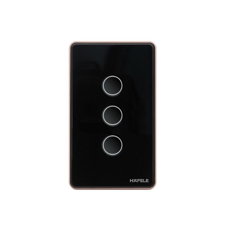 Công tắc ZB 3G US 10A Đen L Hafele HSL-LS3G01B 820.71.002 3 Công tắc ZB 3G US 10A Đen L Hafele HSL-LS3G01B 820.71.002