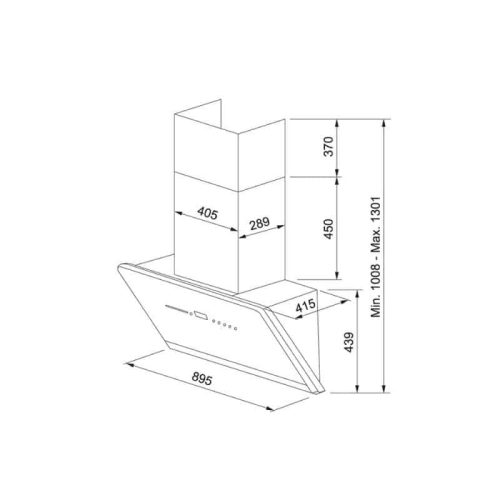 Máy hút mùi áp tường FRANKE FC 928 KB 5 kich thuoc may hut mui ap tuong franke fc 928 kb