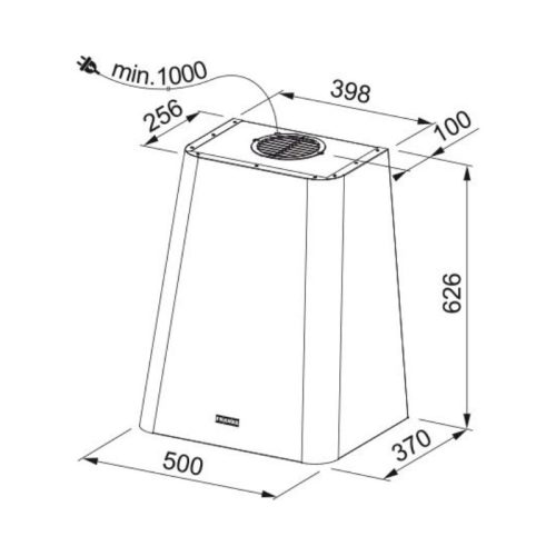 Máy Hút Mùi Áp Tường FRANKE FSMD 508 YL 8 kich thuoc may hut mui ap tuong franke fsmd 508 yl