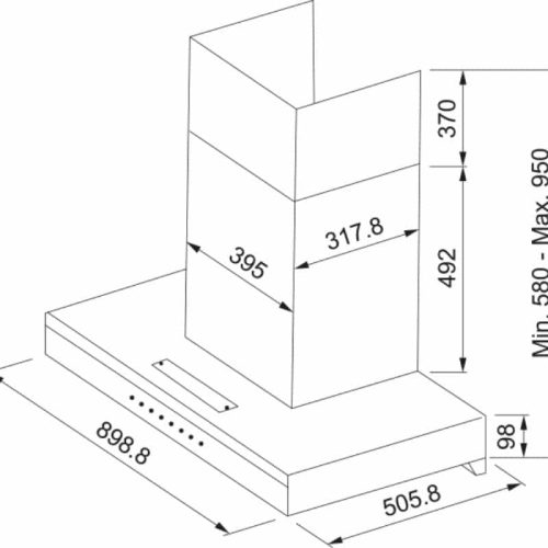 Máy hút mùi Franke CXW-220-FT922C 5 kich thuoc may hut mui franke cxw 220 ft922c