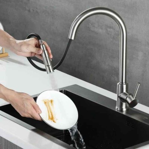 Vòi rửa chén inox cảm ứng Hafele 570.58.631 5 Ảnh vòi rửa chén inox cảm ứng Hafele 570.58.631
