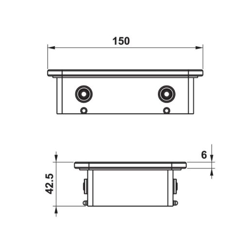 Kệ đựng ly kính đen Hafele 495.80.242 5 Kích thước kệ đựng ly kính đen Hafele 495.80.242