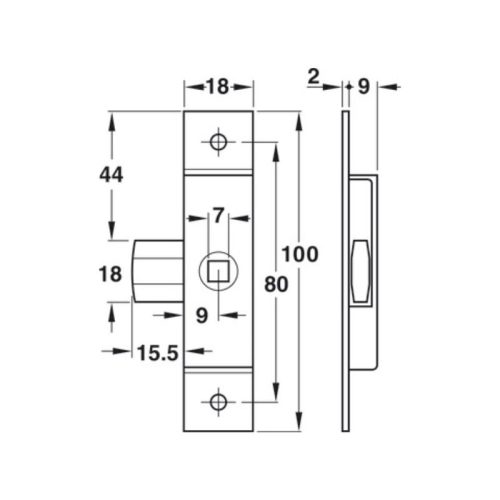 Khóa budget Hafele 911.61.060 mạ kẽm 5 kich thuoc khoa budget hafele 911 61 060 ma kem
