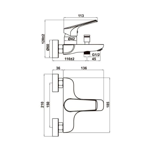 Thông số bộ trộn nổi Vigor II Hafele 589.15.183