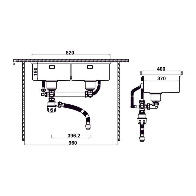 Combo chậu SUS & phụ kiện Hafele 567.94.057 4 Thông số combo chậu SUS & phụ kiện Hafele 567.94.057