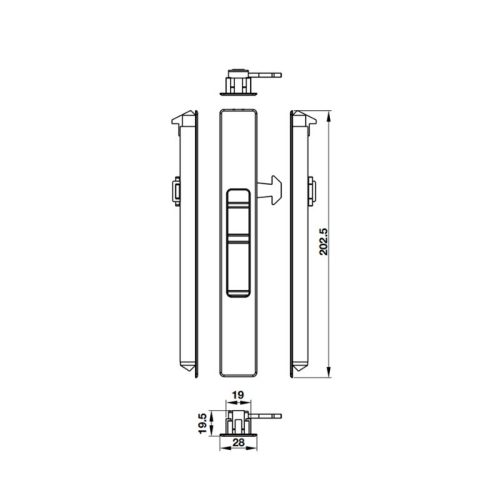 Tay nắm âm cửa nhôm Hafele HL252A 904.00.555 5 thong so tay nam am cua nhom hafele hl252a 904 00 555