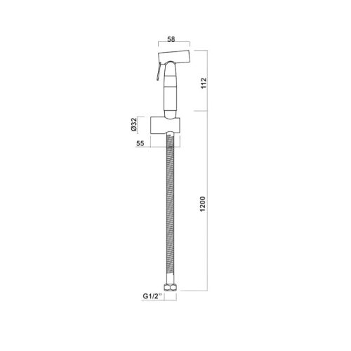 Thông số vòi xịt vệ sinh gồm giá đỡ Hafele 589.25.985