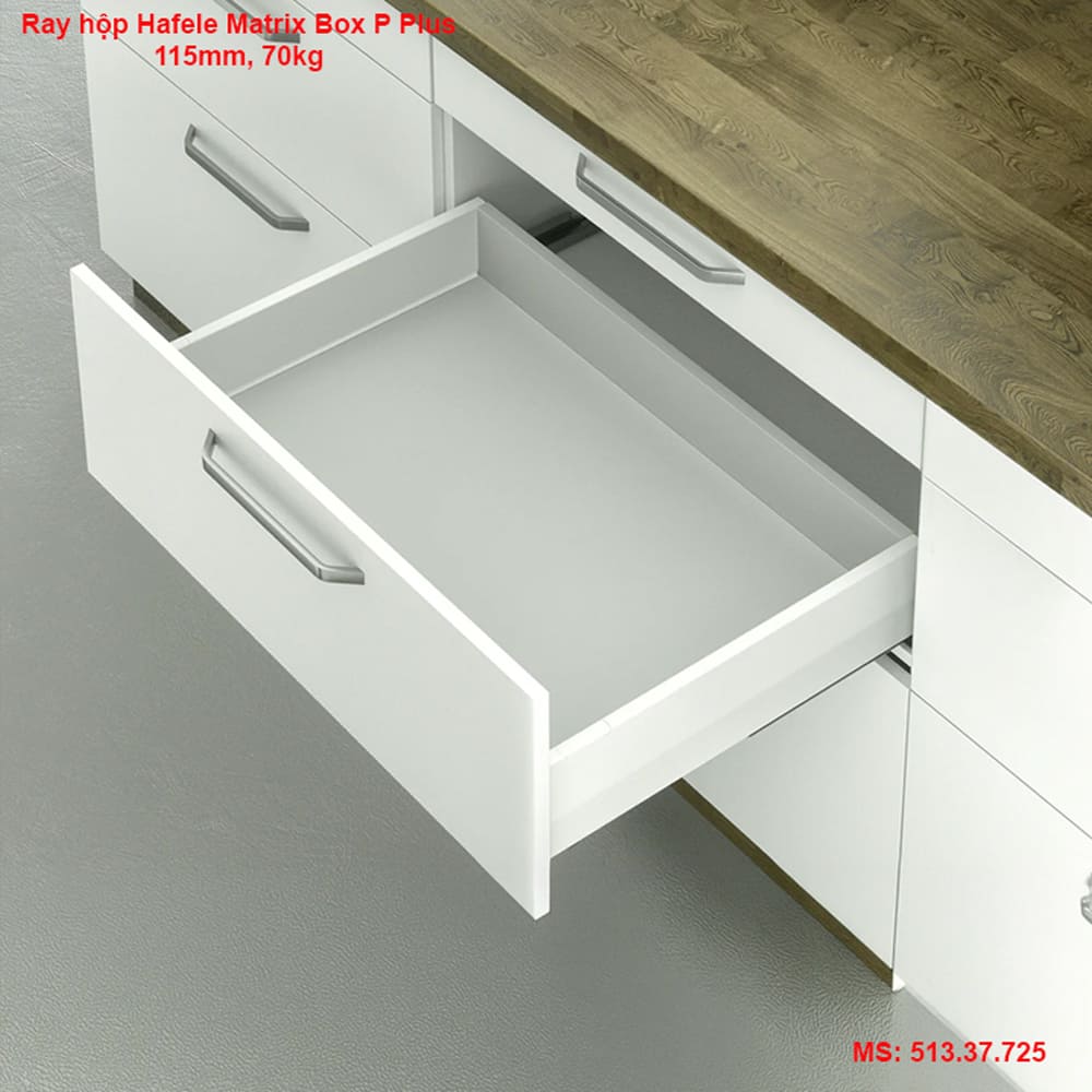 Ray hộp Hafele Matrix Box P Plus 115 mm 513.37.725 4 Ray hộp Hafele Matrix Box P Plus 115 mm 513.37.725 - Ảnh 2