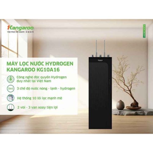 Máy lọc nước nóng lạnh Hydrogen Kangaroo KG10A16 6 cong nghe may loc nuoc nong lanh kangaroo kg10a16