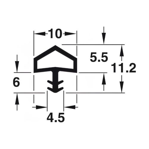 Đệm khí PVC Hafele 950.10.263 10mm màu đen 5 kich thuoc dem khi pvc hafele 950 10 263 10mm mau den