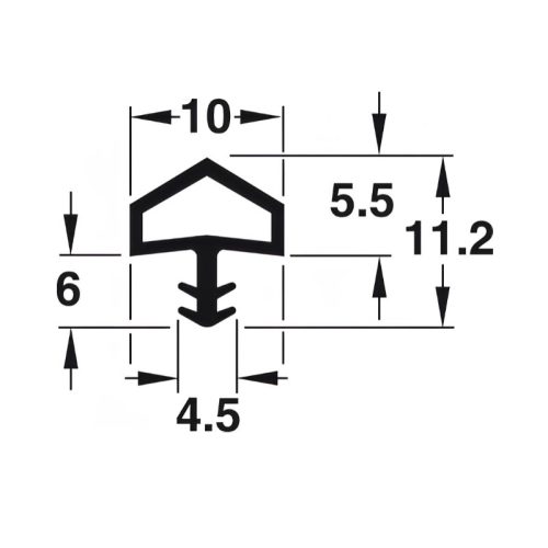 Đệm khí PVC Hafele 950.10.267 10mm màu trắng 5 kich thuoc dem khi pvc hafele 950 10 267 10mm mau trang