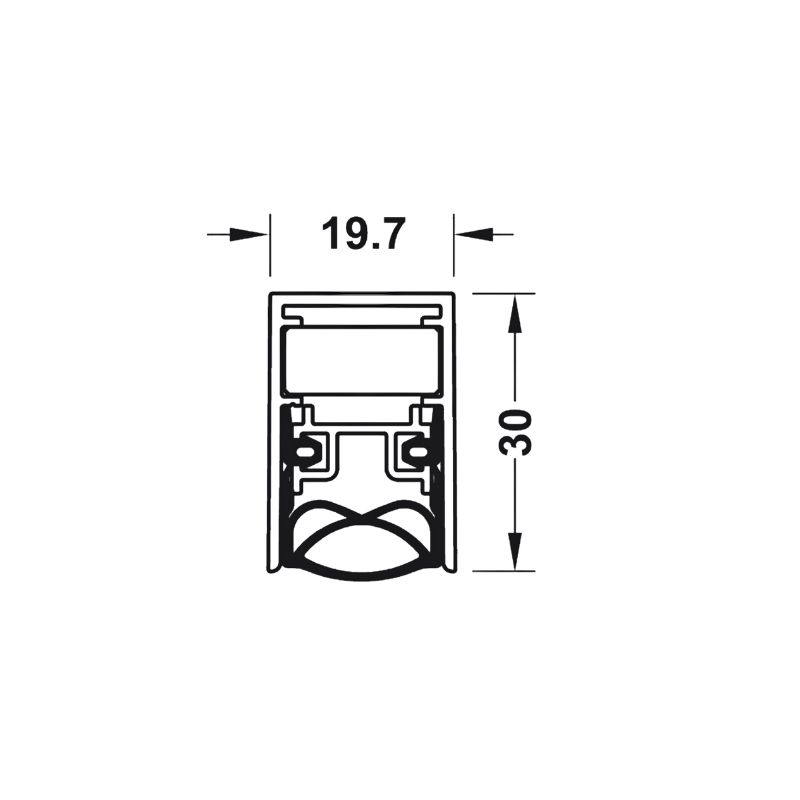 Thanh chắn bụi tự động Hafele 950.05.910 630mm 6 Thanh chắn bụi tự động Hafele 950.05.910 630mm - Ảnh 4