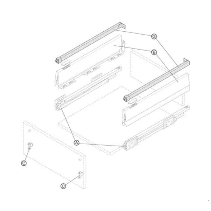 Thanh nâng cấp ray hộp HAFELE Matrix Box P Plus 513.71.345 5 Thanh nâng cấp ray hộp HAFELE Matrix Box P Plus 513.71.345 - Ảnh 3