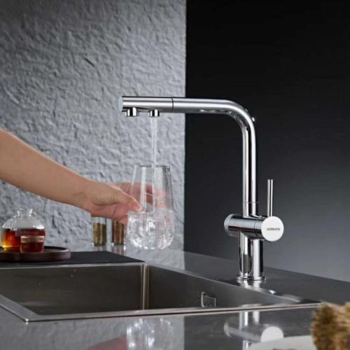 Vòi rửa bát dây rút 3 đường nước Nobinox MIRA NX333 9 kich thuoc voi rua bat day rut 3 duong nuoc nobinox mira nx333
