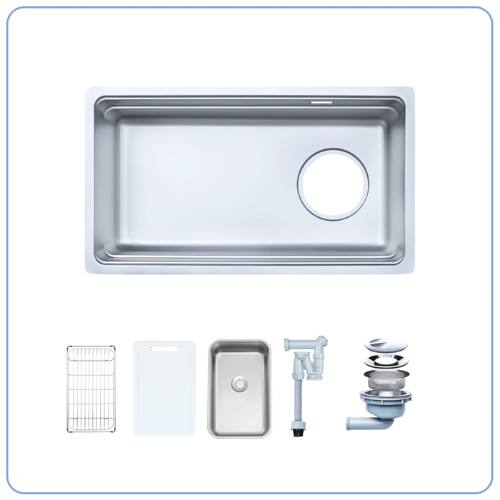 Chậu rửa bát 1 hố Nobinox ARVO V676 4 Chậu rửa bát 1 hố Nobinox ARVO V676 - Ảnh 2