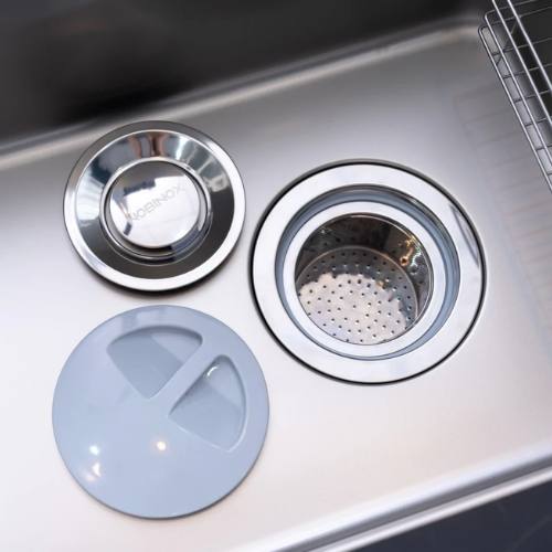 Chậu rửa bát 1 hố Nobinox NOVA A382 6 Chậu rửa bát 1 hố Nobinox NOVA A382 - Ảnh 4